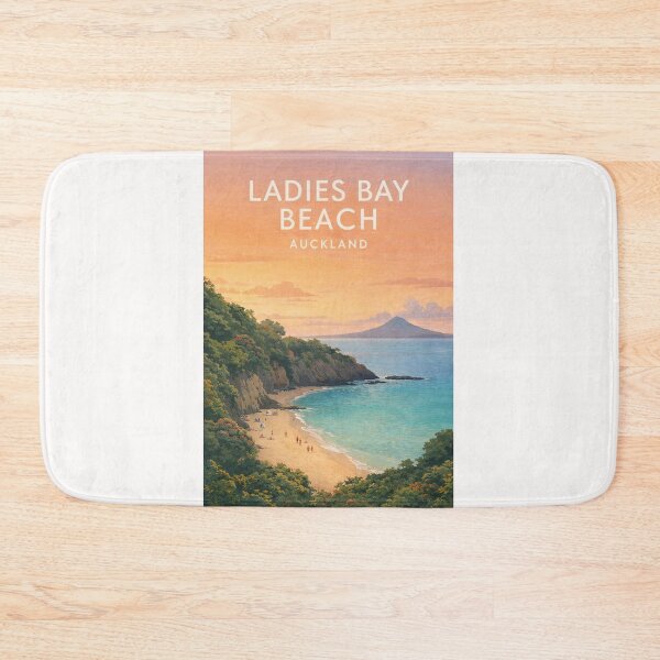 Item preview, Ladies Bay Beach Auckland with Rangitoto Island Coastal View designed and sold by Places On Earth.