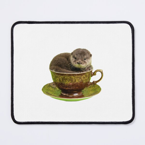 Item preview, Otter teacup teapot saucer cute kawaii adorable baby animals pet birthday christmas designed and sold by CheeseBlueprint.