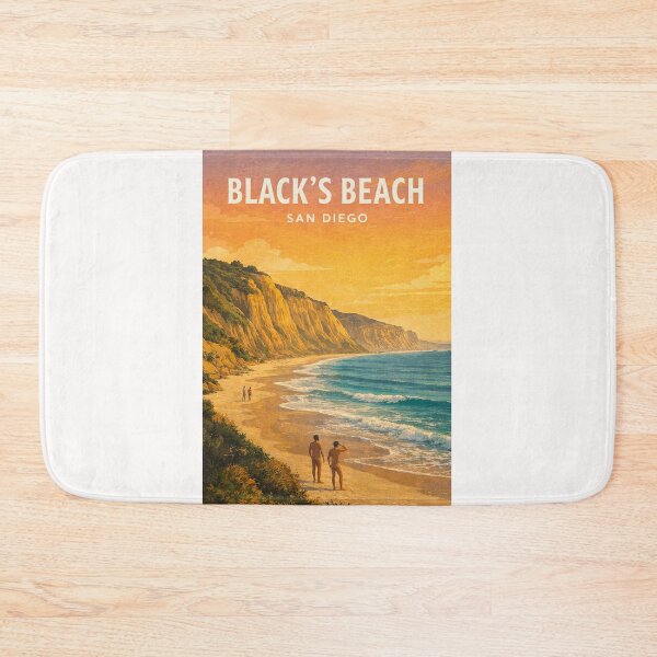 Item preview, Blacks Beach San Diego Coastal Cliffs and Pacific Shoreline designed and sold by Places On Earth.
