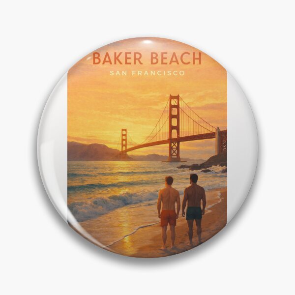 Item preview, Baker Beach San Francisco Golden Gate Bridge Sunset Coast designed and sold by Places On Earth.