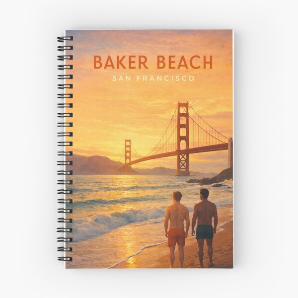 Item preview, Baker Beach San Francisco Golden Gate Bridge Sunset Coast designed and sold by Places On Earth.