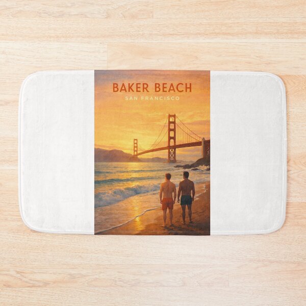 Item preview, Baker Beach San Francisco Golden Gate Bridge Sunset Coast designed and sold by Places On Earth.