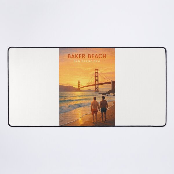 Item preview, Baker Beach San Francisco Golden Gate Bridge Sunset Coast designed and sold by Places On Earth.