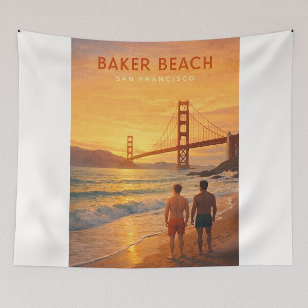 Item preview, Baker Beach San Francisco Golden Gate Bridge Sunset Coast designed and sold by Places On Earth.