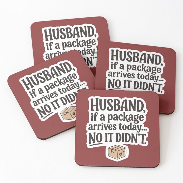 Item preview, Husband If A Package Arrives Today No It Didn't Funny Sticker | Shopping Addict Wife Quote Sticker | Delivery Parcel Marriage Humor Decal | Online Shopping Gift designed and sold by SergioMiklos.