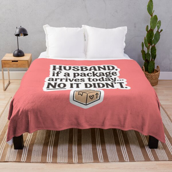 Item preview, Husband If A Package Arrives Today No It Didn't Funny Sticker | Shopping Addict Wife Quote Sticker | Delivery Parcel Marriage Humor Decal | Online Shopping Gift designed and sold by SergioMiklos.