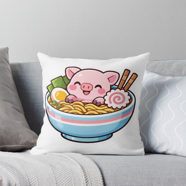 Item preview, Cute Pig Ramen - Kawaii Pink Piglet Japanese Food Sticker designed and sold by AuraArtistica.