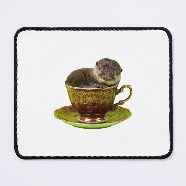 Item preview, Otter teacup teapot saucer cute kawaii adorable baby animals pet birthday christmas designed and sold by CheeseBlueprint.