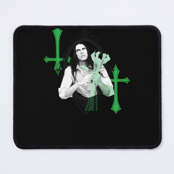 Item preview, Musician Holding Lilies With Inverted Crosses Poster designed and sold by ZIZIS.