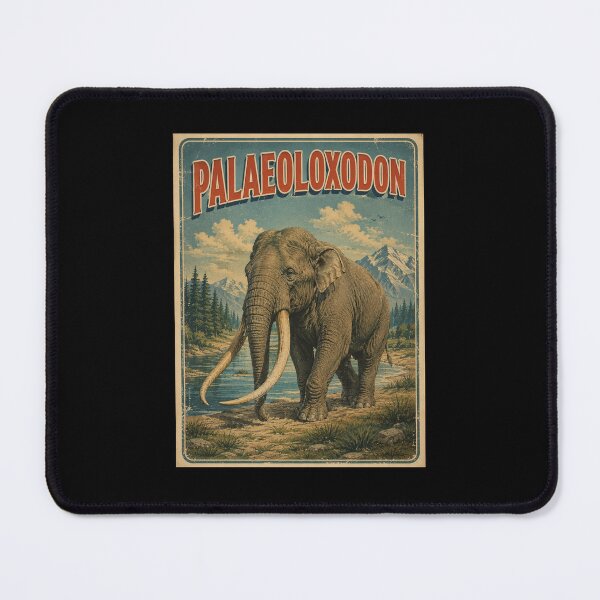 Item preview, Palaeoloxodon Retro Prehistoric Elephant Vintage Postcard designed and sold by EuropeanPrints.