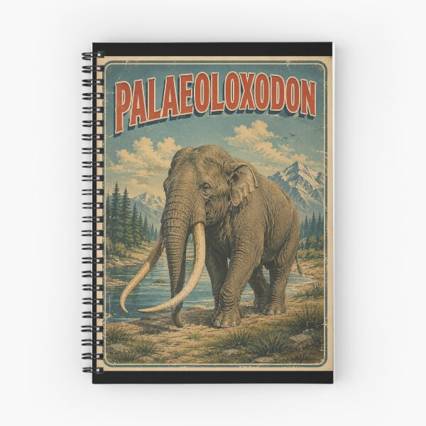 Item preview, Palaeoloxodon Retro Prehistoric Elephant Vintage Postcard designed and sold by EuropeanPrints.