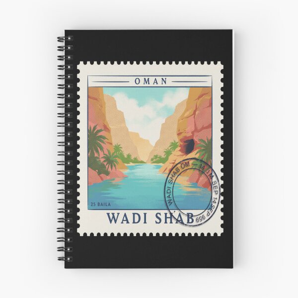 Item preview, Wadi Shab Oman Turquoise Canyon Gorge Stamp Sticker designed and sold by stickercuffs.
