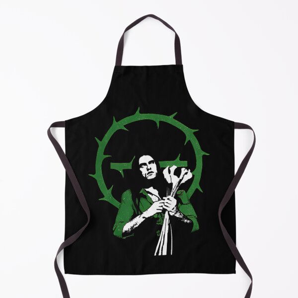 Item preview, Musician Holding Lilies In Front Of Green Crown Of Thorns Poster designed and sold by ZIZIS.