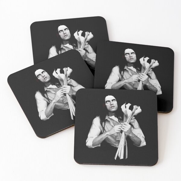 Item preview, Monochrome Portrait Of Musician Holding Calla Lilies Poster designed and sold by ZIZIS.