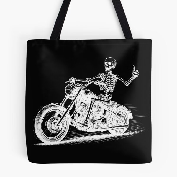 Item preview, Skeleton Biker Halloween T-Shirt | Skull Riding Chopper Motorcycle | Vintage Motorcycle Rider | Spooky Biker Gift designed and sold by emiliacreations.