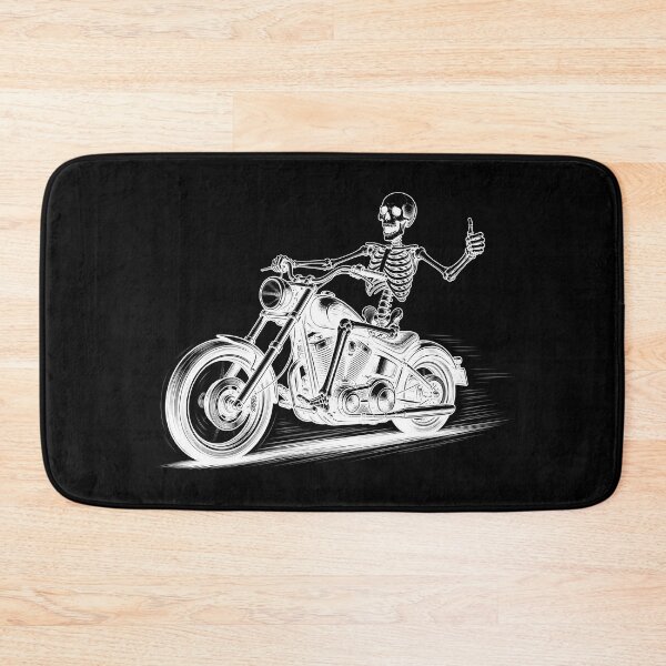 Item preview, Skeleton Biker Halloween T-Shirt | Skull Riding Chopper Motorcycle | Vintage Motorcycle Rider | Spooky Biker Gift designed and sold by emiliacreations.