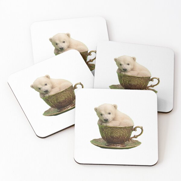 Item preview, Polar bear teacup teapot saucer cute kawaii adorable baby animals pet birthday christmas designed and sold by CheeseBlueprint.