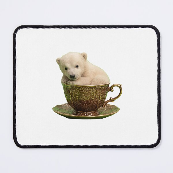 Item preview, Polar bear teacup teapot saucer cute kawaii adorable baby animals pet birthday christmas designed and sold by CheeseBlueprint.