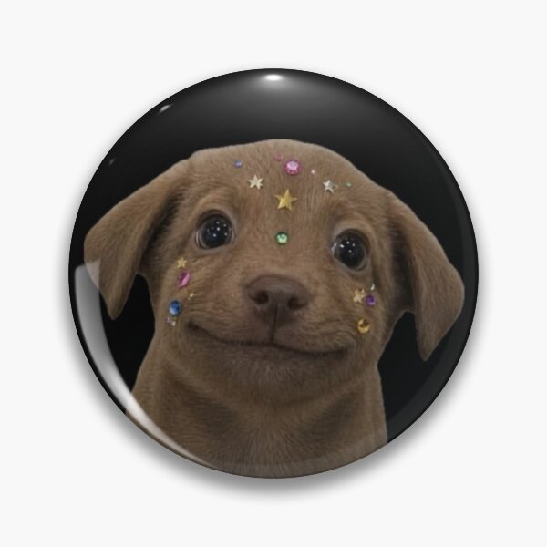 Item preview, Cute smiling puppy with stickers on face designed and sold by Ratcatdoggg.