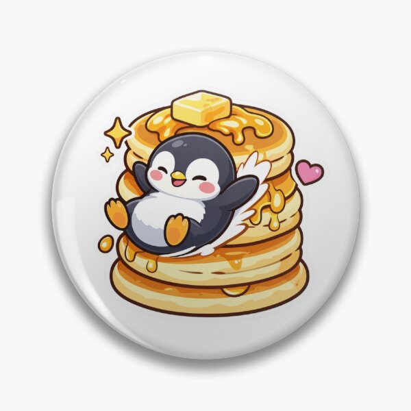 Item preview, Cute Penguin Pancake - Kawaii Sweet Breakfast Sticker designed and sold by AuraArtistica.