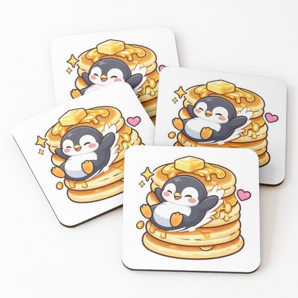 Item preview, Cute Penguin Pancake - Kawaii Sweet Breakfast Sticker designed and sold by AuraArtistica.