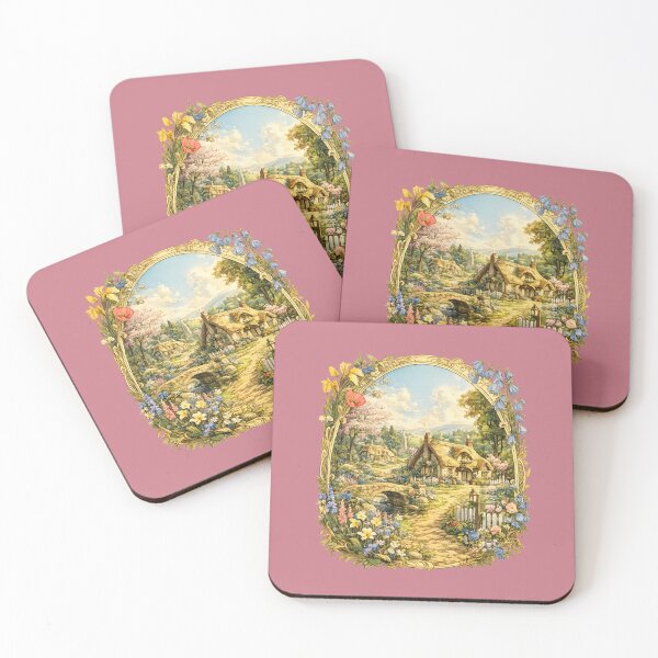 Item preview, Art Nouveau Cottage Illustration – Vintage Mucha Style Wildflower Design designed and sold by MagicMakerPh.