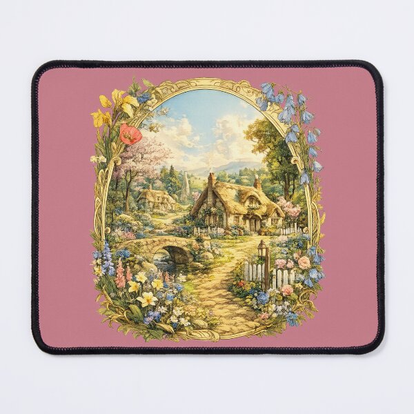 Item preview, Art Nouveau Cottage Illustration – Vintage Mucha Style Wildflower Design designed and sold by MagicMakerPh.
