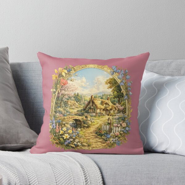 Item preview, Art Nouveau Cottage Illustration – Vintage Mucha Style Wildflower Design designed and sold by MagicMakerPh.