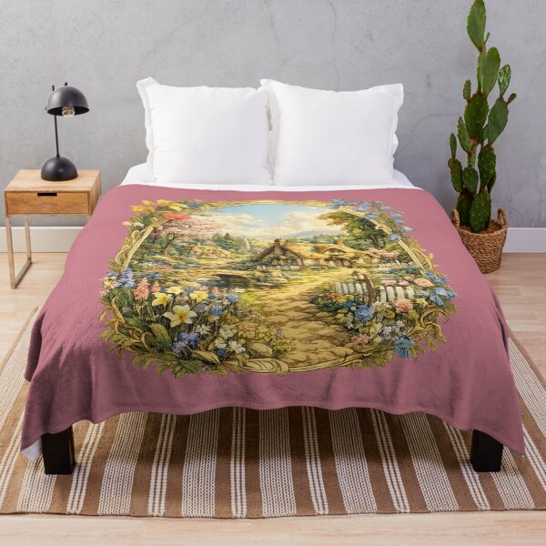Item preview, Art Nouveau Cottage Illustration – Vintage Mucha Style Wildflower Design designed and sold by MagicMakerPh.