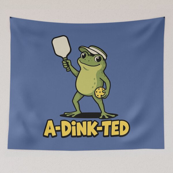 Item preview, A-DINK-TED Funny Pickleball Frog Dink Sports Lover Gift designed and sold by w1ckerman.
