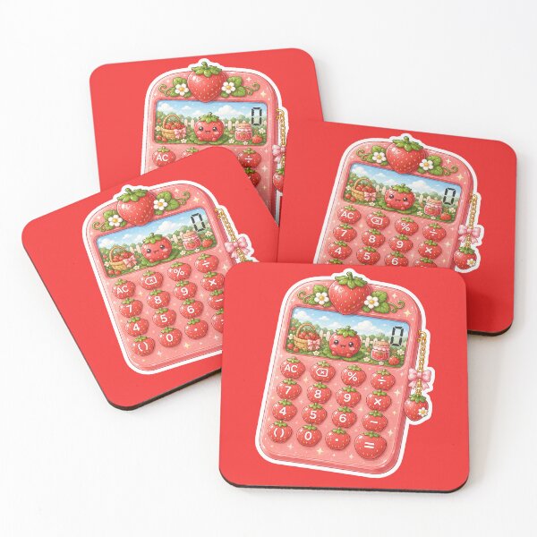 Item preview, Cute Strawberry Calculator Sticker designed and sold by Christiana-Art.