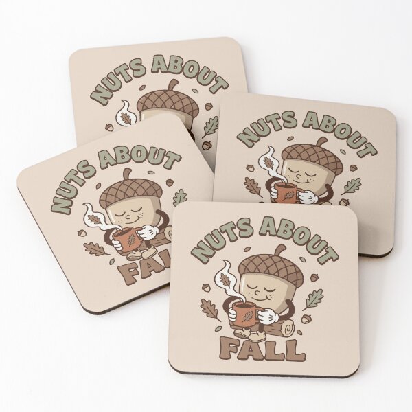 Item preview, Retro Rubberhose Acorn Drinking Coffee Mascot designed and sold by KnockingLouder.