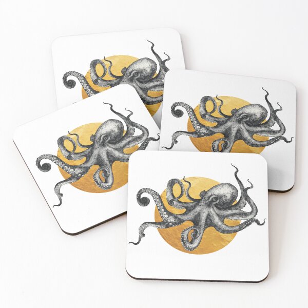 Item preview, Octopus & Golden Moon designed and sold by EffyDesign5152.
