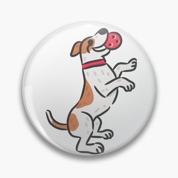 Item preview, Cute Jack Russell Terrier Playing Ball Digital Illustration designed and sold by monkik.