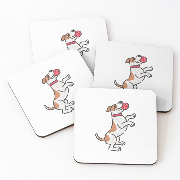Item preview, Cute Jack Russell Terrier Playing Ball Digital Illustration designed and sold by monkik.
