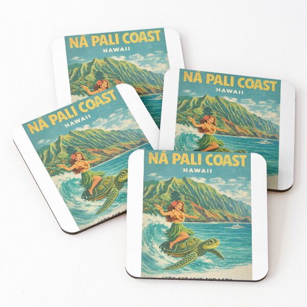 Item preview, Nā Pali Coast Kauai Hawaii Emerald Cliffs and Pacific Shore designed and sold by Aryabek.