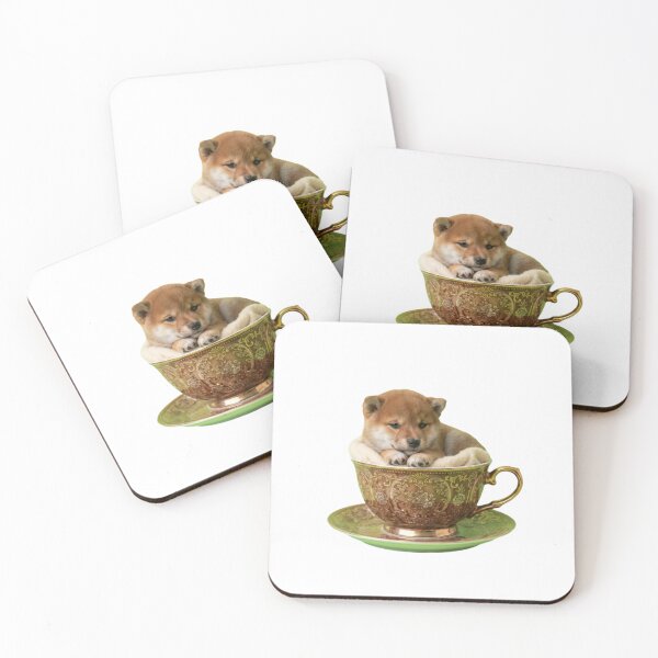 Item preview, Shiba inu teacup teapot saucer cute kawaii adorable baby animals pet birthday christmas designed and sold by CheeseBlueprint.