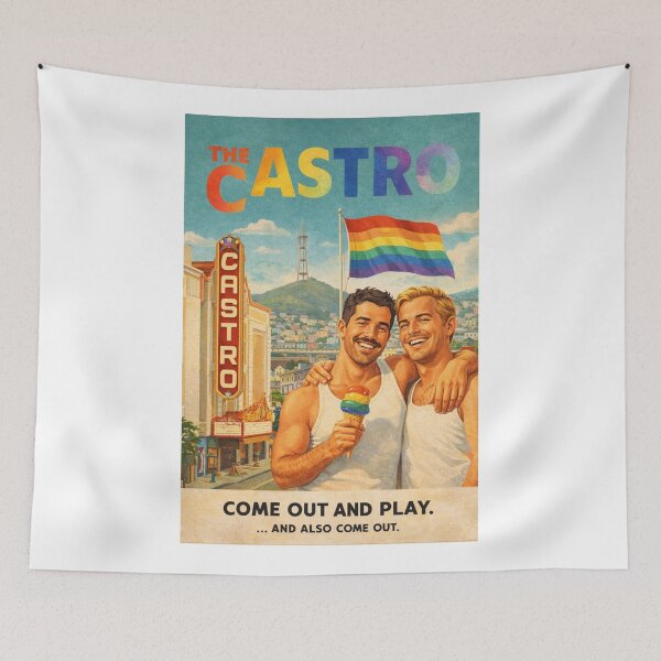Item preview, The Castro San Francisco California Rainbow Pride Landmark District designed and sold by Aryabek.
