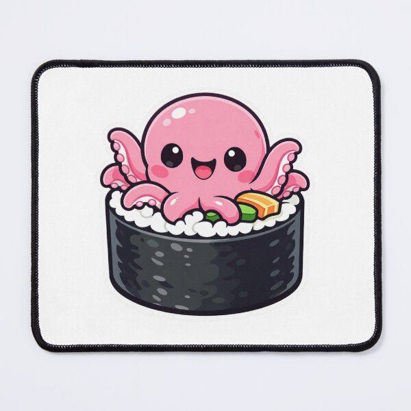 Item preview, Cute Octopus Sushi - Kawaii Maki Roll Ocean Sticker designed and sold by AuraArtistica.