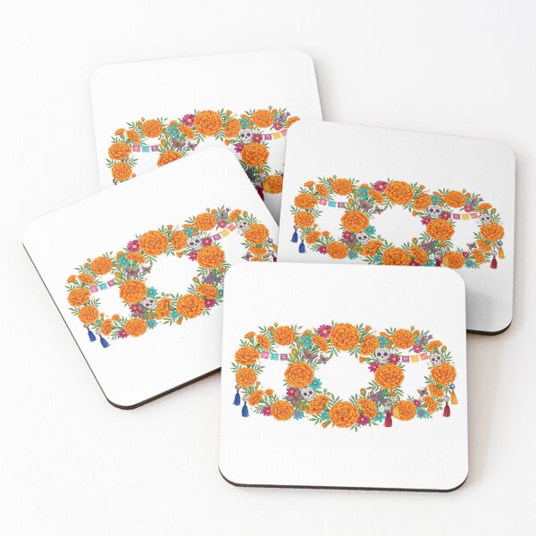 Item preview, Dia De Los Muertos Marigold Floral Garland Illustration designed and sold by BetweenForms.