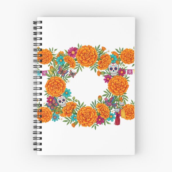 Item preview, Dia De Los Muertos Marigold Floral Garland Illustration designed and sold by BetweenForms.