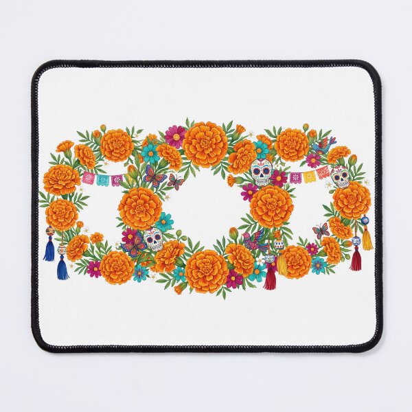 Item preview, Dia De Los Muertos Marigold Floral Garland Illustration designed and sold by BetweenForms.