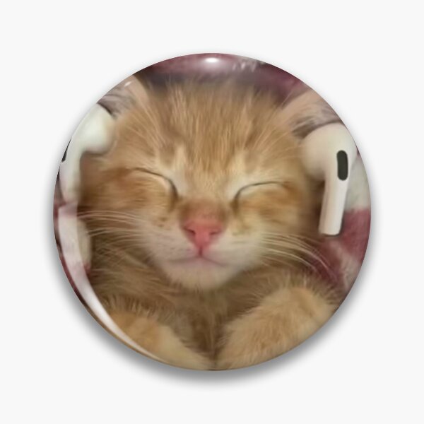 Item preview, Cute kitten with headphones  designed and sold by Ratcatdoggg.