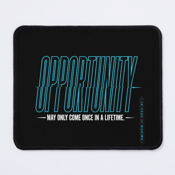 Item preview, Opportunity Carbon Fiber Cyan Glitch - Eminem Quote designed and sold by Enea Kelo.