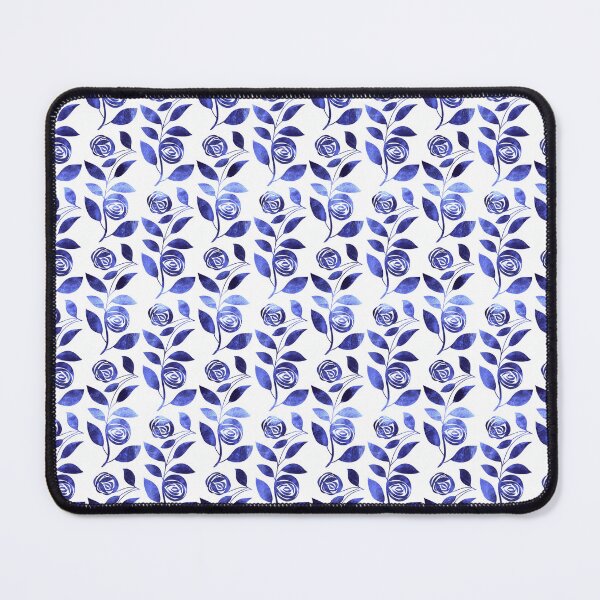 Item preview, Blue and White Roses - Block Print Style designed and sold by KizzyW.