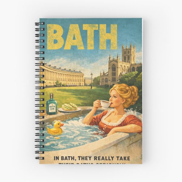 Item preview, Bath England Roman Baths Royal Crescent and Bath Abbey Heritage City designed and sold by Aryabek.