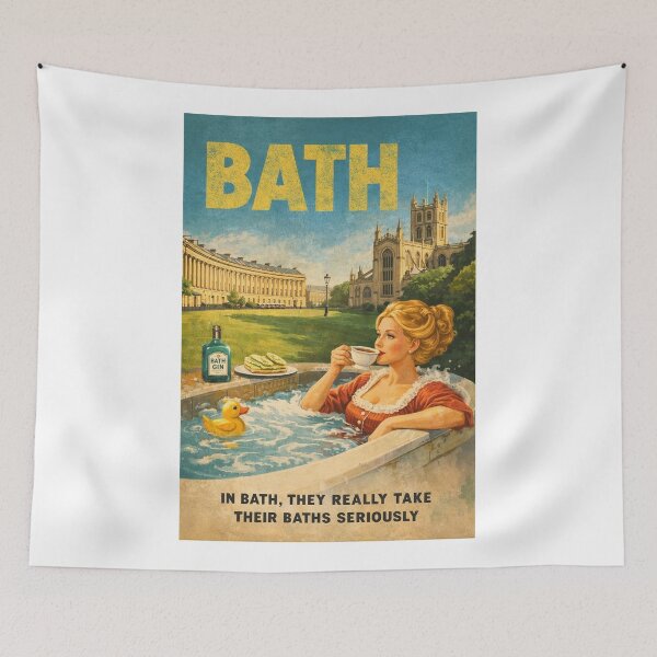 Item preview, Bath England Roman Baths Royal Crescent and Bath Abbey Heritage City designed and sold by Aryabek.