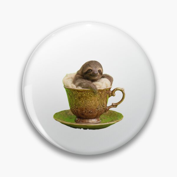 Item preview, Sloth teacup teapot saucer cute kawaii adorable baby animals pet birthday christmas designed and sold by CheeseBlueprint.