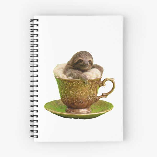 Item preview, Sloth teacup teapot saucer cute kawaii adorable baby animals pet birthday christmas designed and sold by CheeseBlueprint.