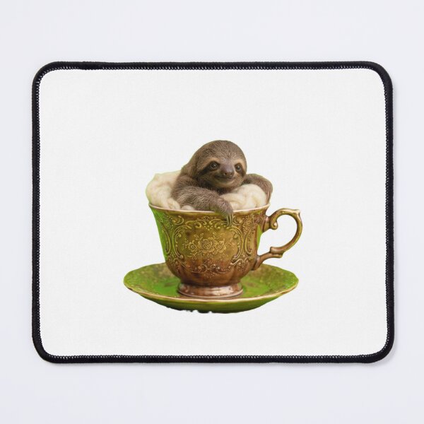 Item preview, Sloth teacup teapot saucer cute kawaii adorable baby animals pet birthday christmas designed and sold by CheeseBlueprint.